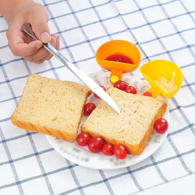 4Pcs Salad Bowl Dressing Bowl Clipable Small Plate Fries Mate Dressing Dish Dressing Box Kitchen Gadgets