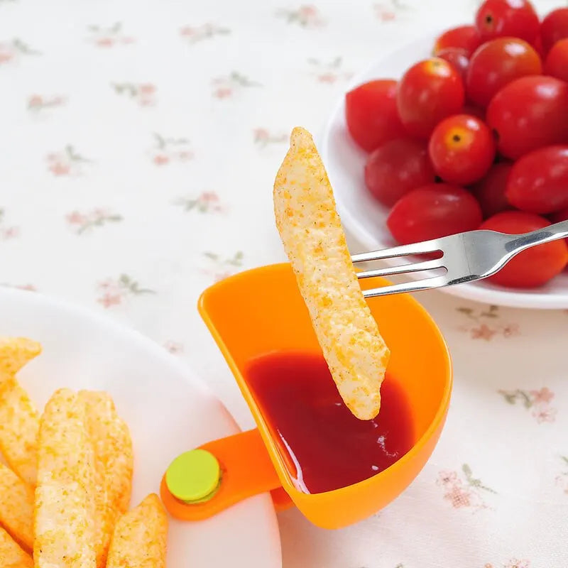 4Pcs Salad Bowl Dressing Bowl Clipable Small Plate Fries Mate Dressing Dish Dressing Box Kitchen Gadgets