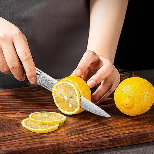 2 Pieces Kitchen Chef Knife Set 8" Chef Knife, 7" Santoku Knife for Meat Fruit Vegetable, High Carbon Stainless Steel Ultra Sharp, Forged Blade